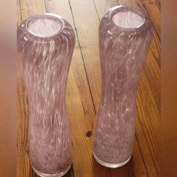 Beautiful Vintage pastel lavender bubble art glass vase!Unmarked! Price is for 1 - Picture 3 of 9